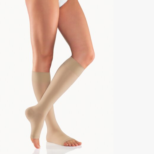 BORT AktiVen® TREND AD punta aperta Punta aperta 2 beige III bordo in maglia normale