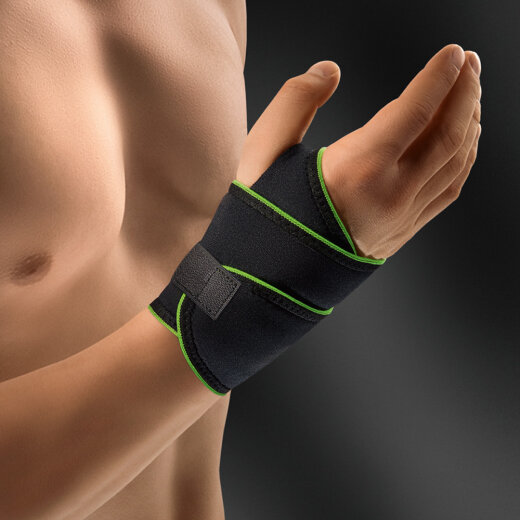 ActiveColor® Sport Handgelenkbandage schwarz / grün rechts